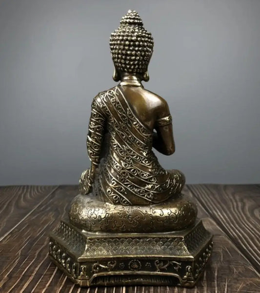 China brass archaize Buddha crafts statue