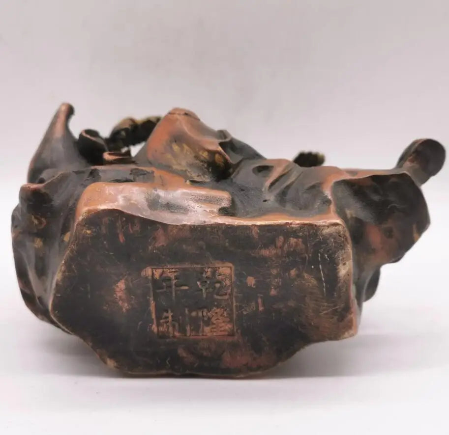 China brass archaize Monk Buddha crafts statue