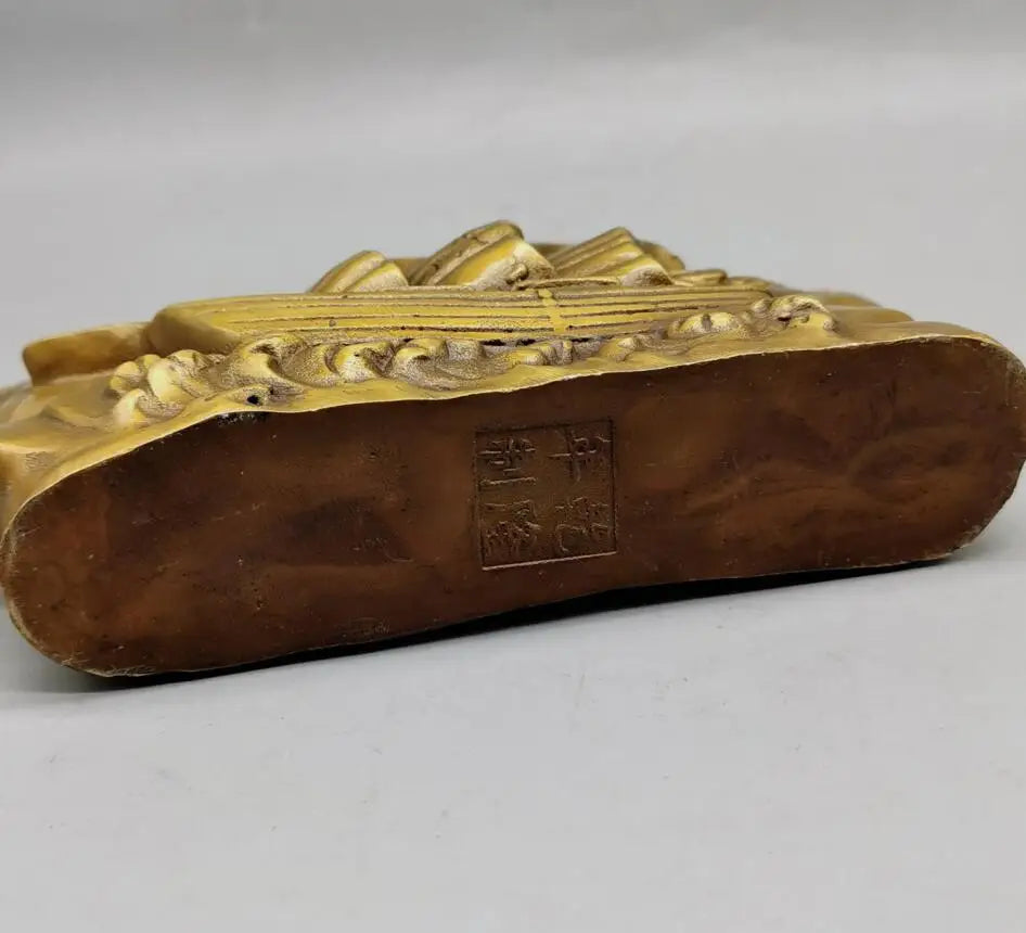 China brass archaize Smooth sailing crafts statue