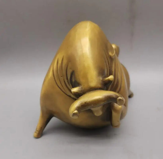 China brass archaize Tang Dynasty cow crafts statue
