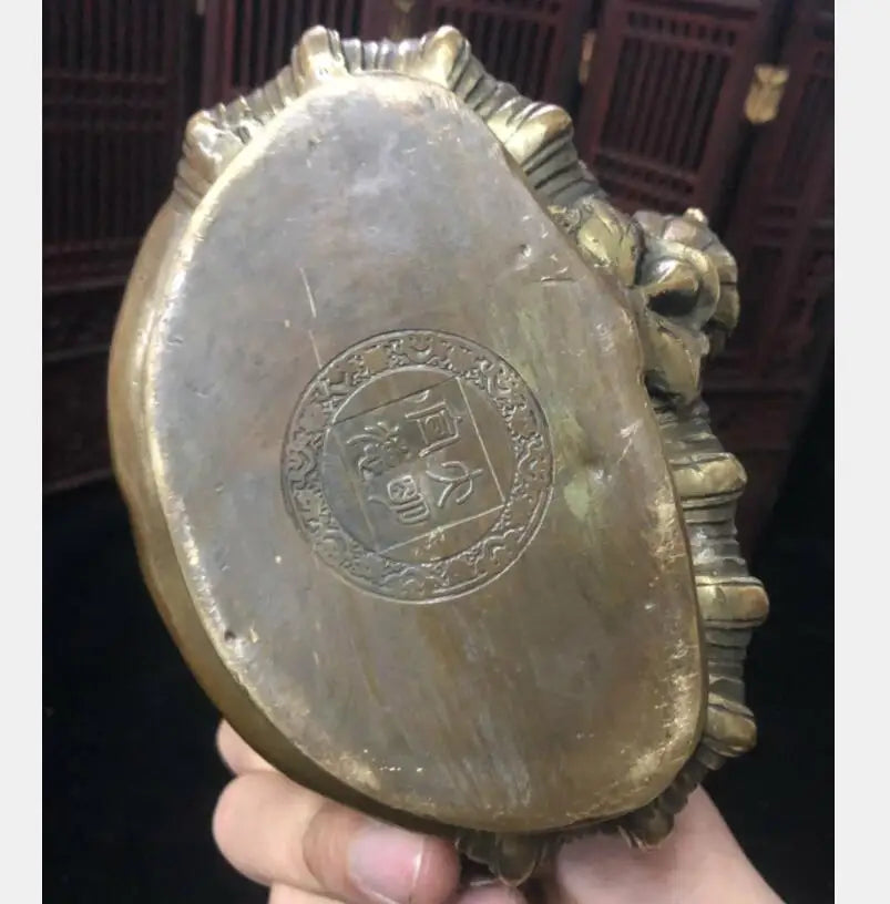 China brass archaize Tibetan God of Wealth Buddha crafts statue