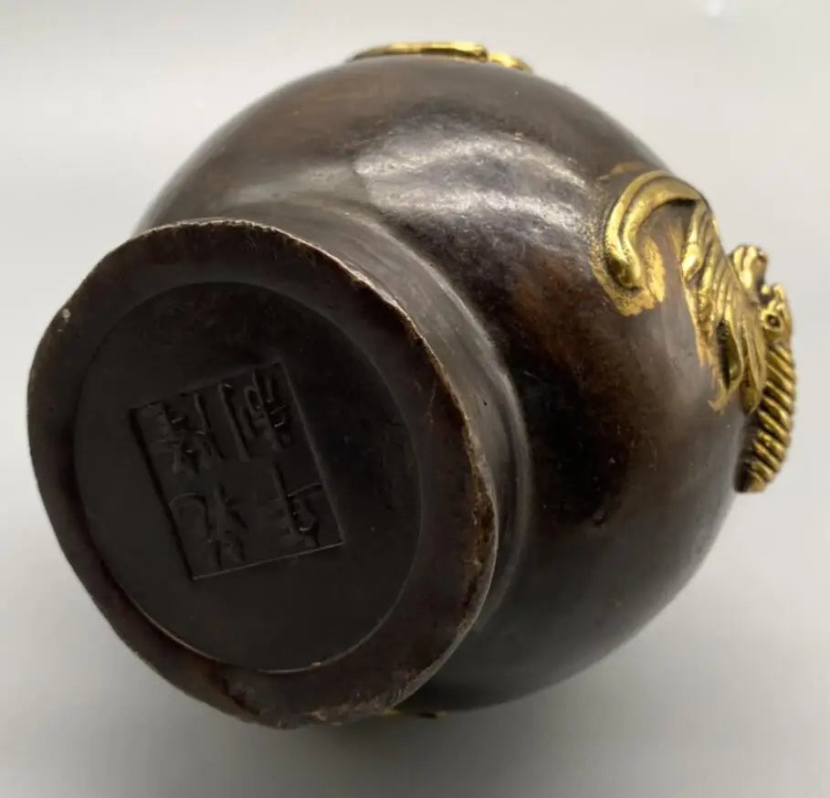 China brass archaize bat gourd crafts statue