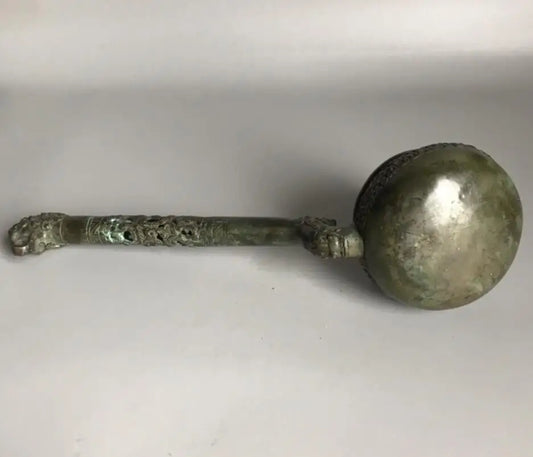 China brass archaize big Spoon crafts statue