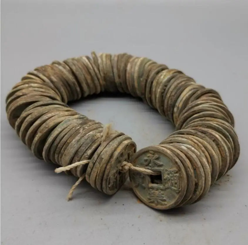 China brass archaize copper money crafts statue