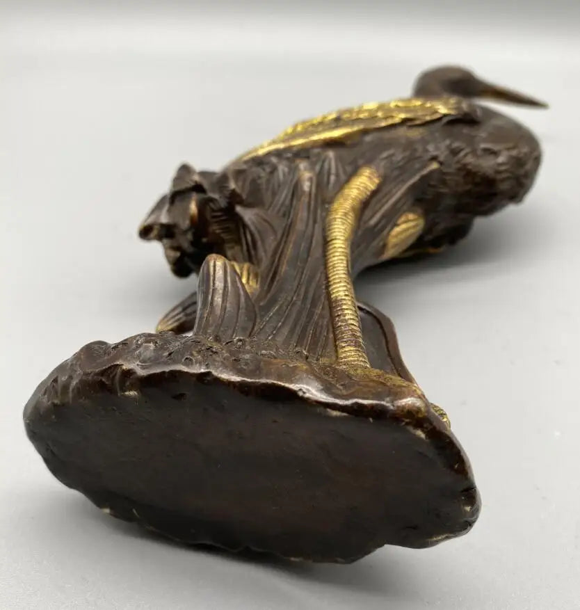 China brass archaize crane crafts statue