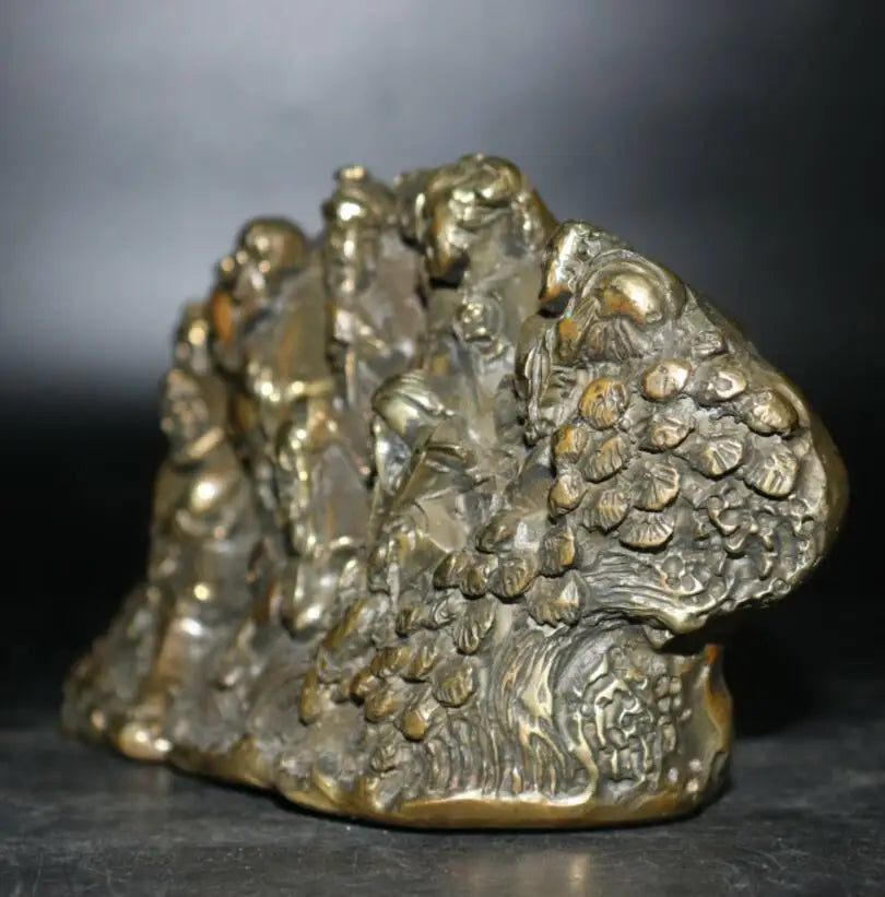 China brass archaize eight immortals crafts statue