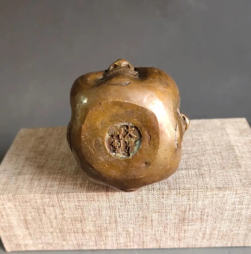 China brass archaize four face Buddha head Small crafts statue