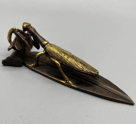 China brass archaize mantis crafts statue