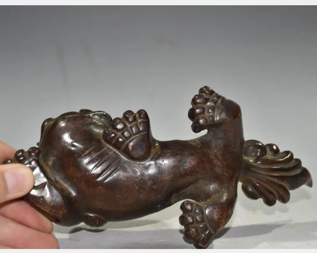 China brass archaize mythical wild animal crafts statue