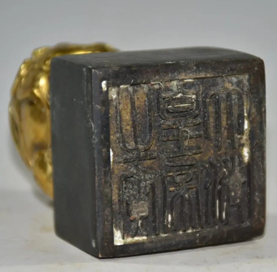 China brass archaize mythical wild animal seal crafts statue