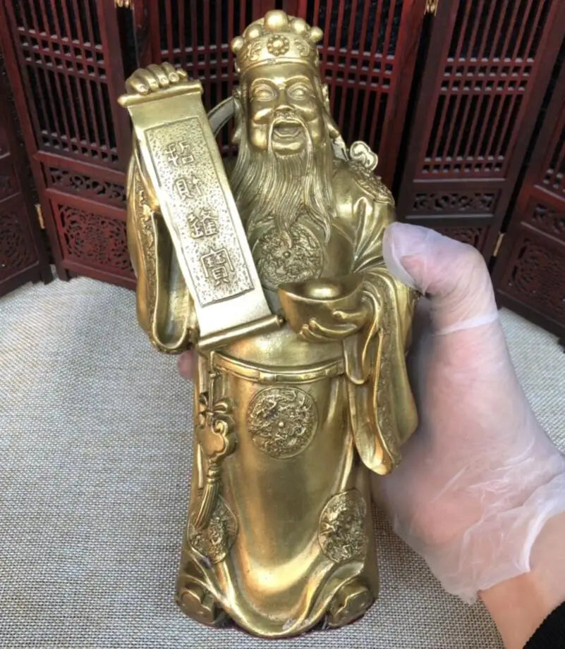 China brass god of wealth crafts statue