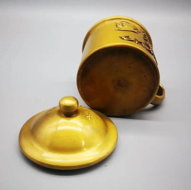 China brass great leader Mao Zedong cup crafts statue