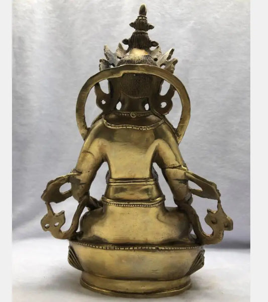 China brass huang god of wealth Buddha crafts statue