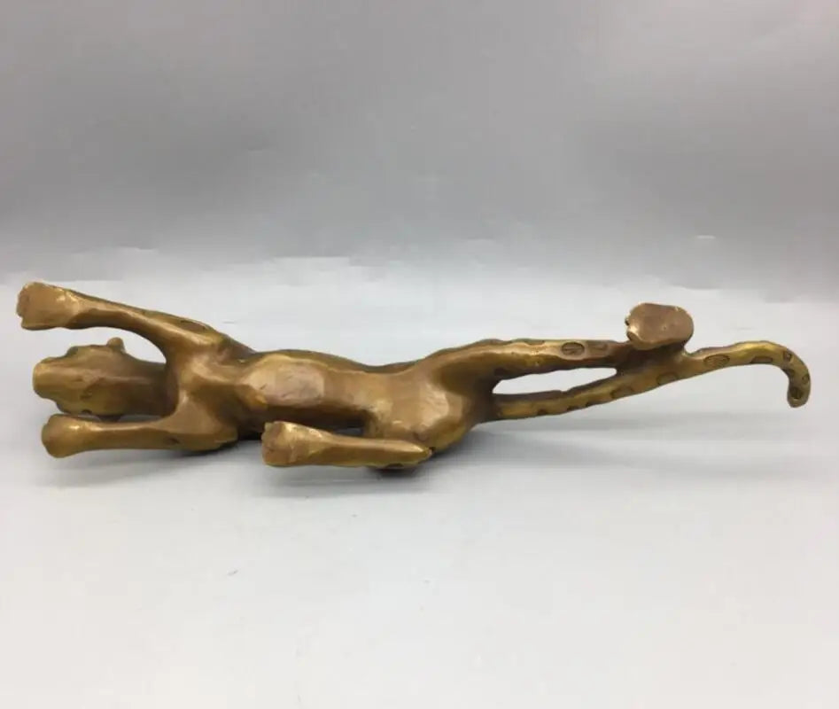 China brass leopard crafts statue