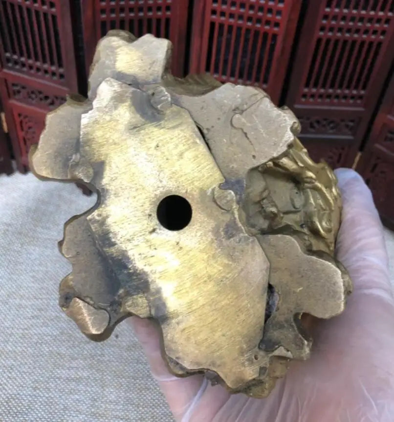 China brass longevity Buddha crafts statue