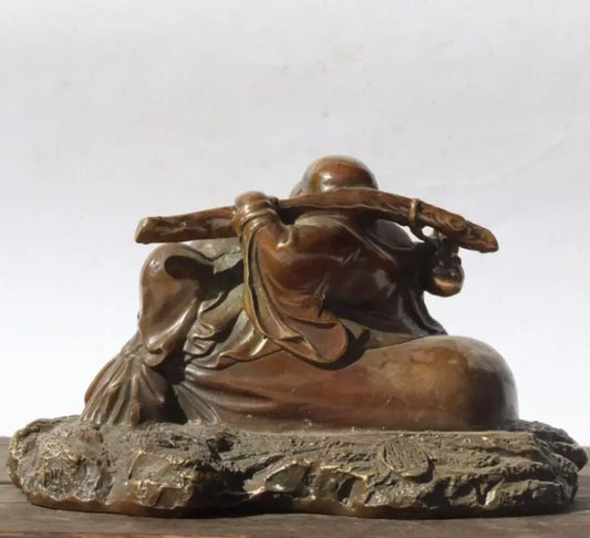 China brass maitreya Buddha crafts statue