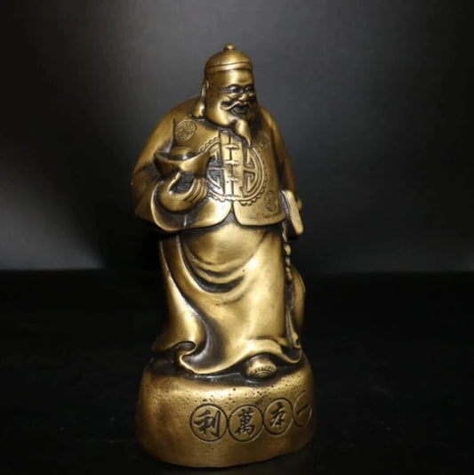 China brass rich shopkeeper crafts statue