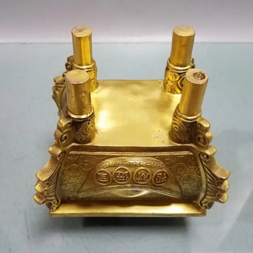 China brass seiko Ingots Incense burner crafts statue