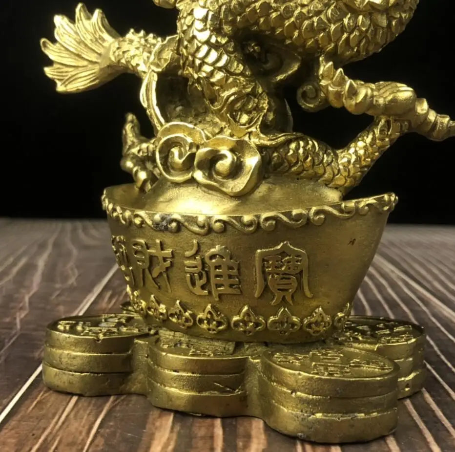China brass seiko Ingots dragon crafts statue