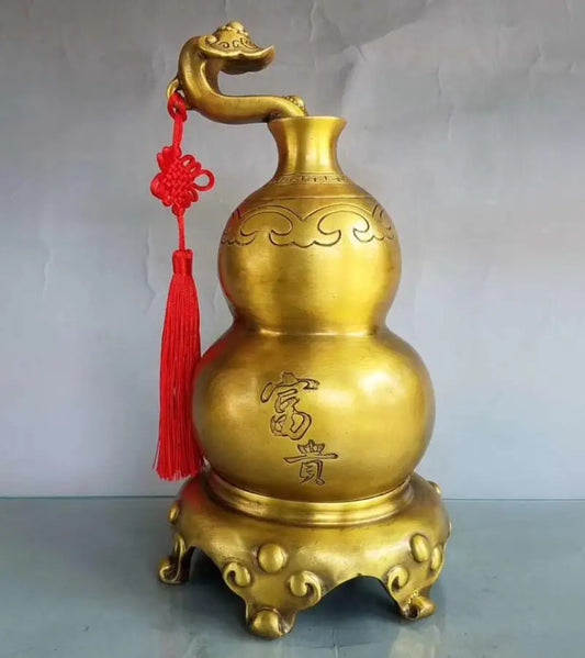 China brass seiko Wishful gourd crafts statue