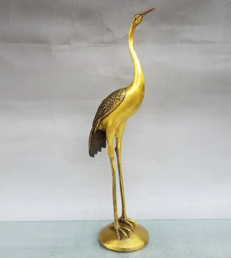 China brass seiko crane crafts statue