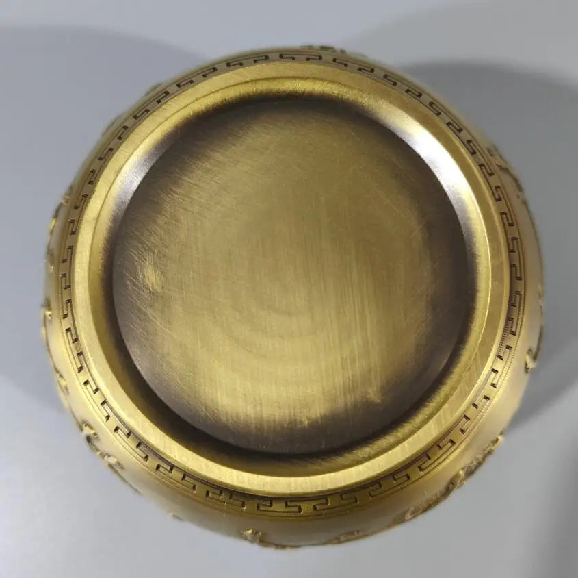 China brass seiko five cow cylinder crafts statue