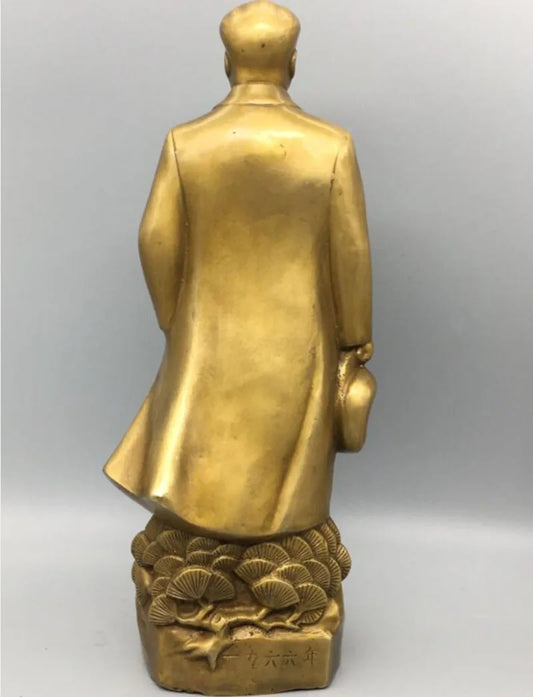 China brass seiko great leader Mao Zedong crafts statue