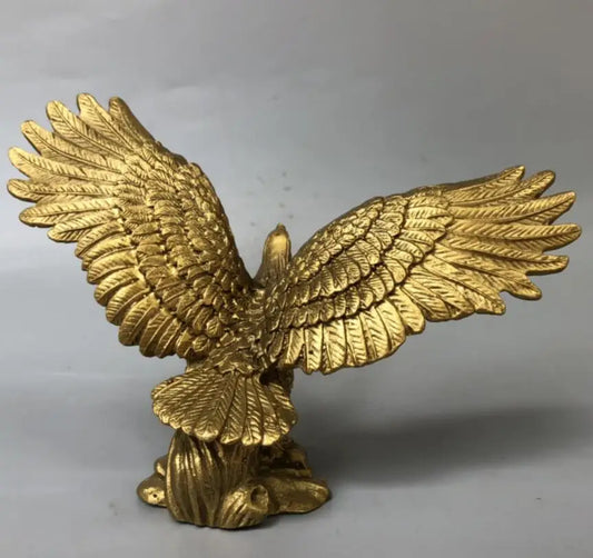 China brass seiko male eagle Spread wings crafts statue
