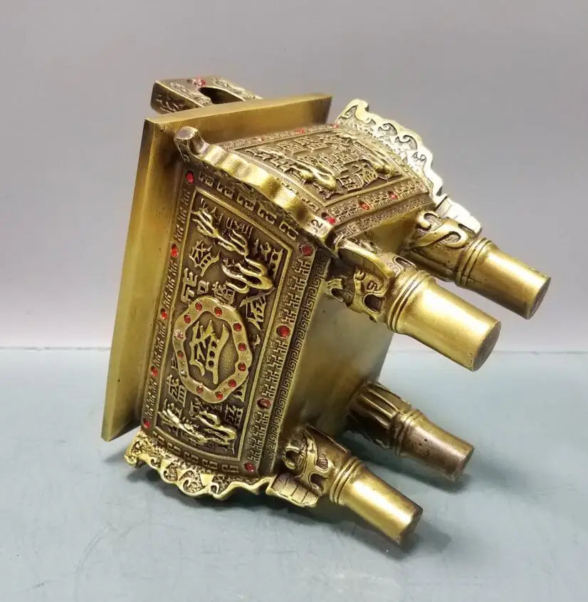 China brass seiko seiko four Fong Incense burner crafts statue