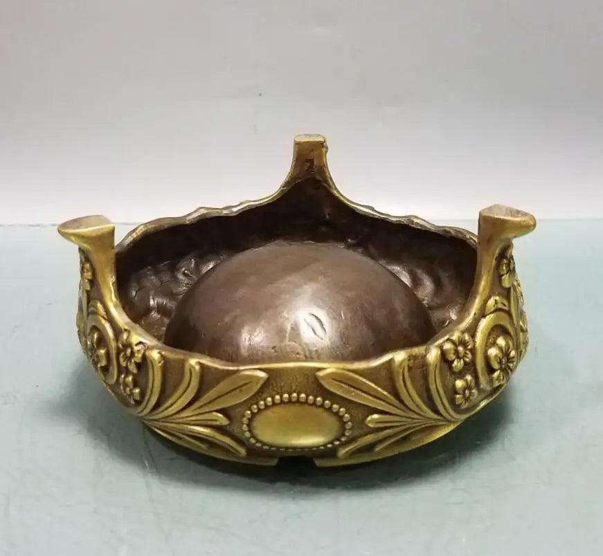 China brass seiko three foot ashtray crafts statue