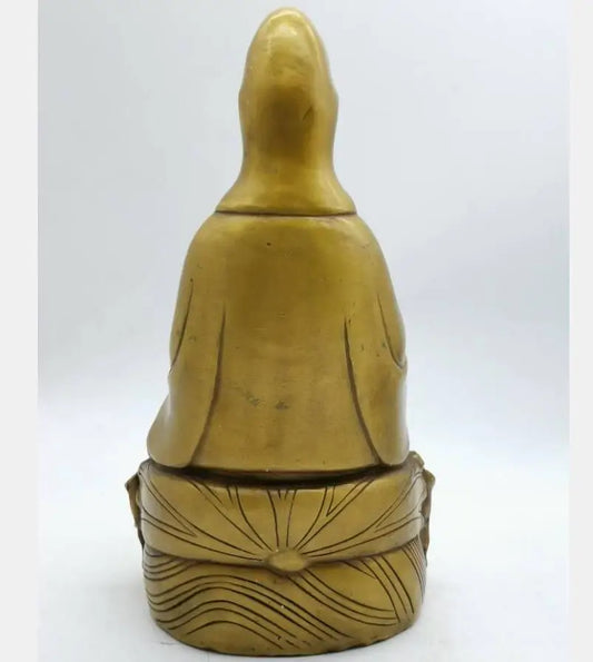 China brass sit lotus Goddess of mercy Buddha crafts statue