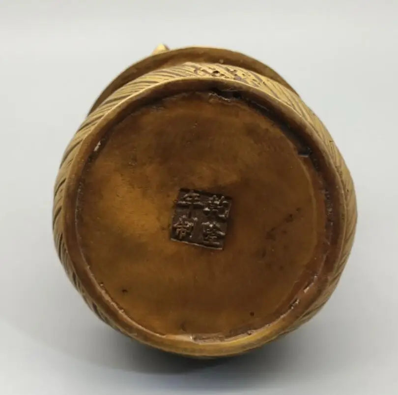China brass small monk Incense burner crafts statue