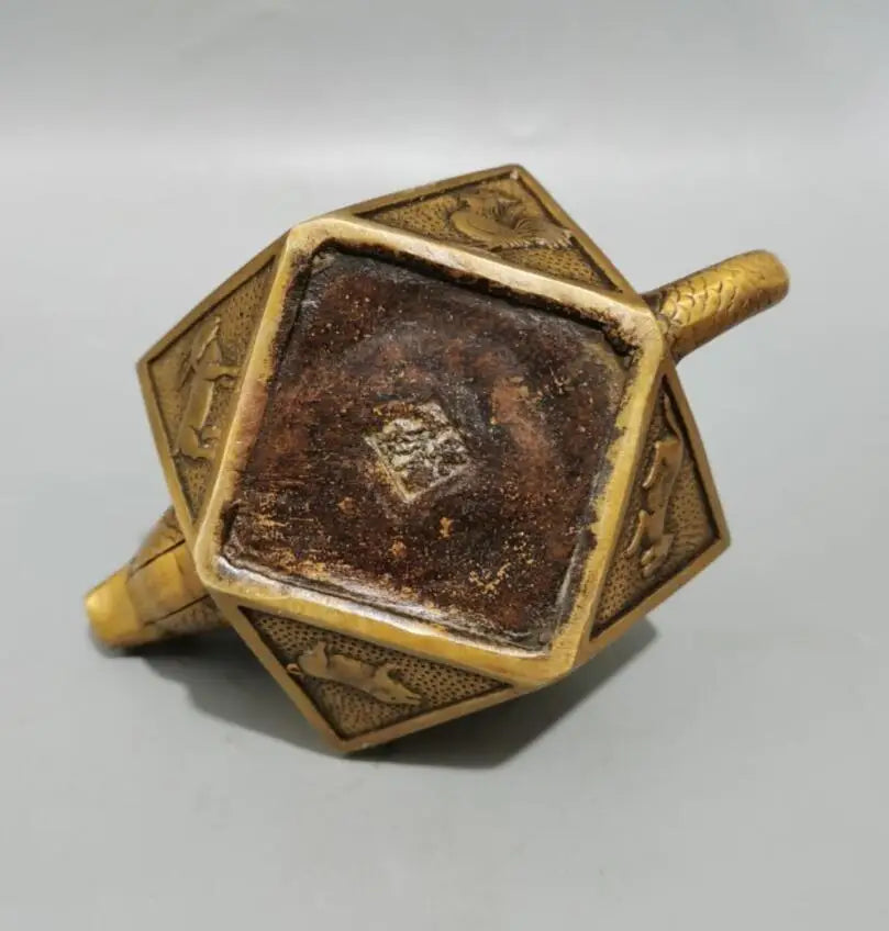 China brass twelve zodiac flagon crafts statue