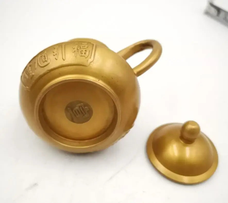 China brass zhong kui teapot small crafts statue