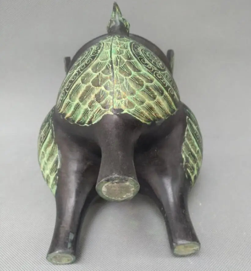 China bronze three bird tripod crafts statue
