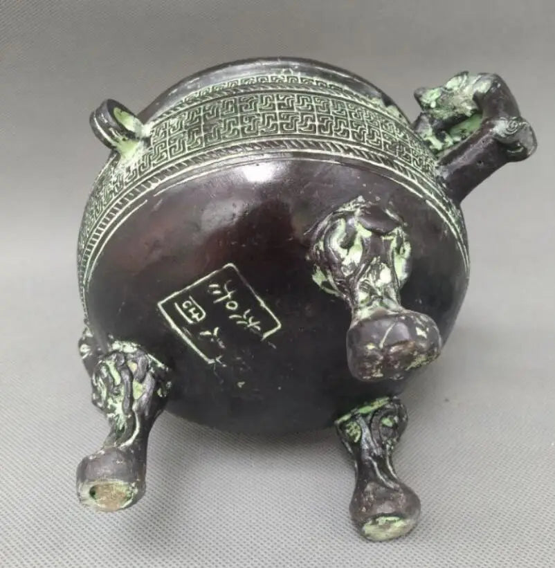 China bronze tripod Incense burner crafts statue