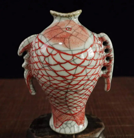 China ceramic fish shape vase crafts statue