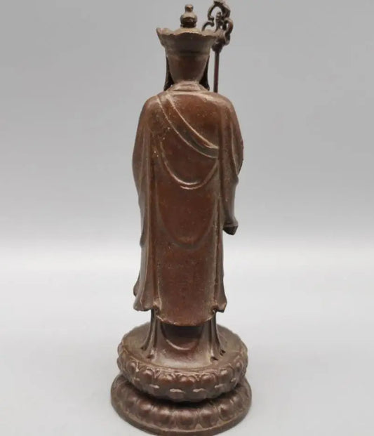 China copper Ksitigarbha small crafts statue