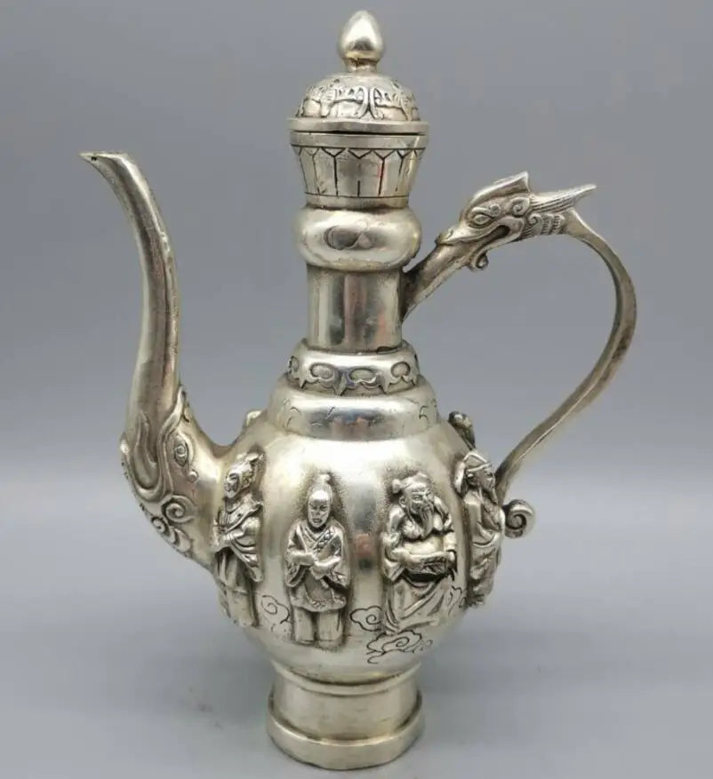 China copper eight immortals flagon crafts statue