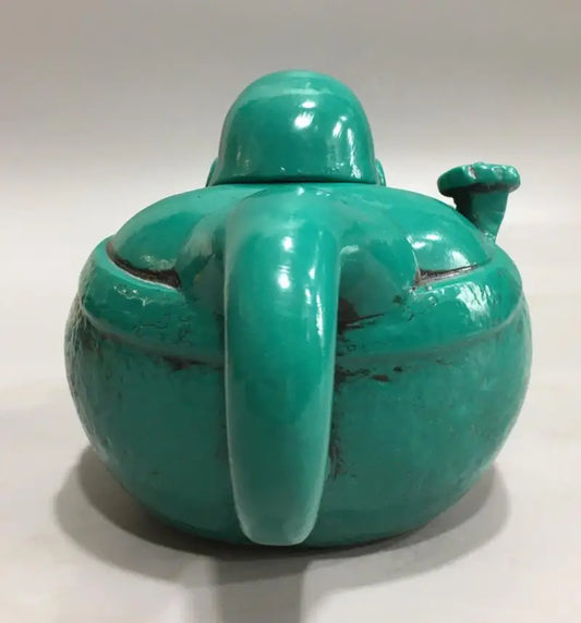 China imitation turquoise maitreya Buddha teapot crafts statue