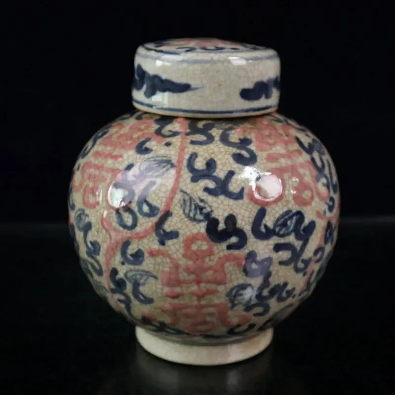 China seiko Blue and white ceramic lid jar crafts statue