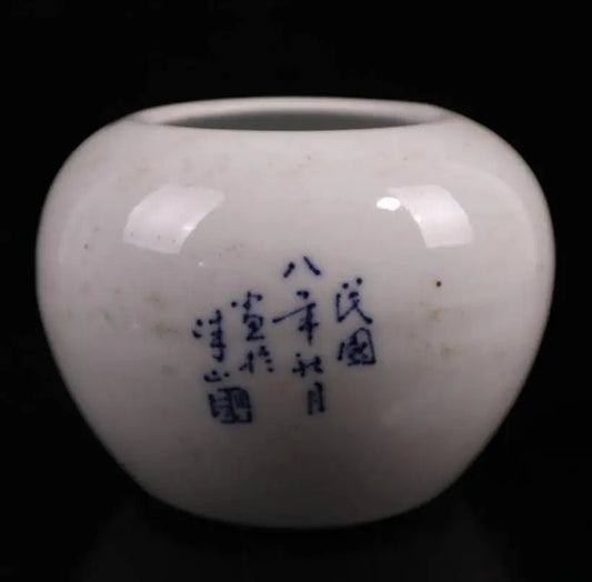 China seiko Blue and white ceramic pen wash crafts statue