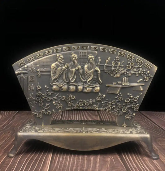 China seiko brass Bas-relief carving screen crafts statue