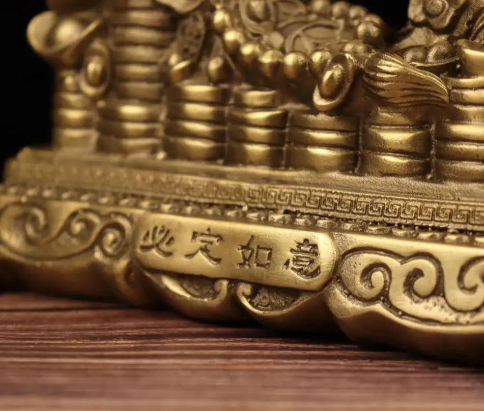 China seiko brass recruit wealth Wishful crafts statue
