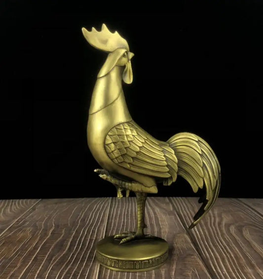 China seiko brass rooster crafts statue