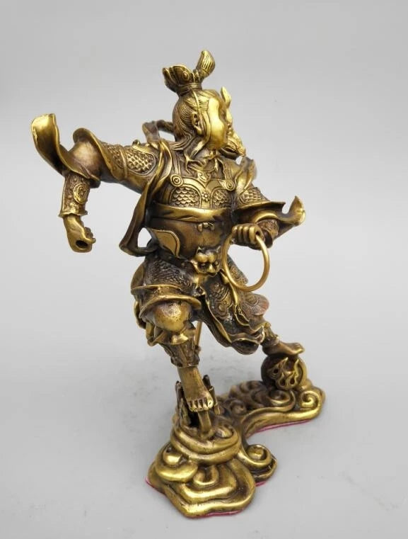 China seiko carving Pure brass nezha (a mythological person's ) statue