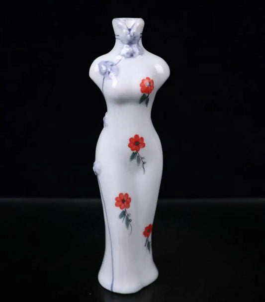 China seiko ceramic cheongsam vase crafts statue #1