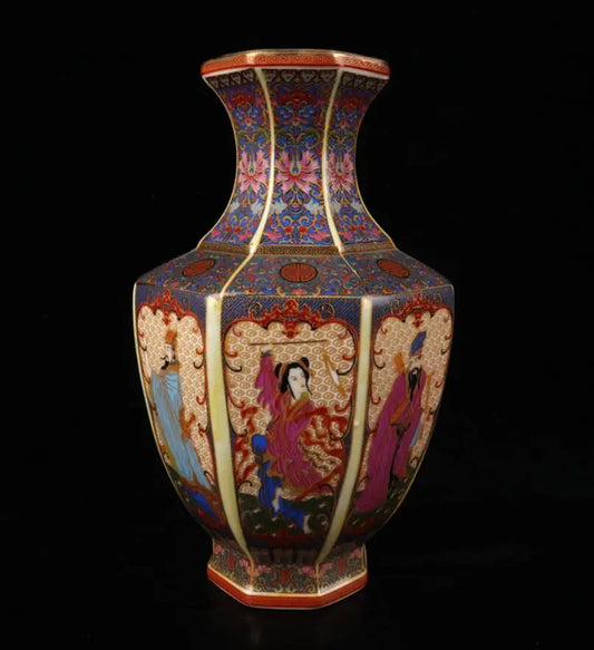 China seiko ceramic eight immortals Eight parties vase crafts statue