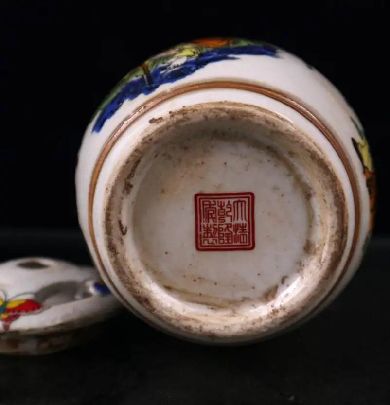 China seiko ceramic eight immortals tank crafts statue A pair