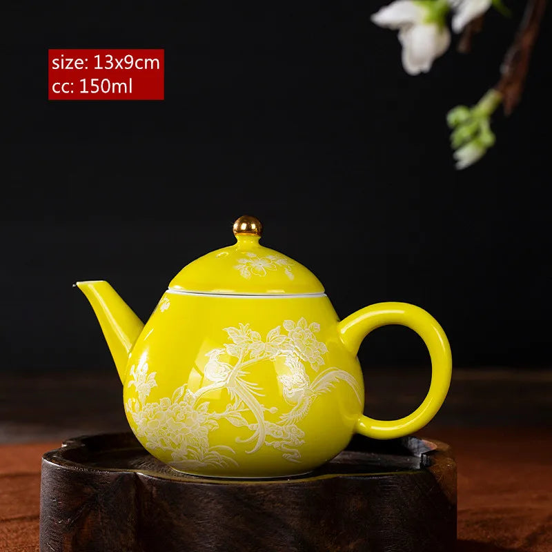 Chinese Ceramic Teapot Handmade Filter Beauty Kettle Home Tea Accessories Tradition Porcelain Tea Infuser Exquisite Gaiwan